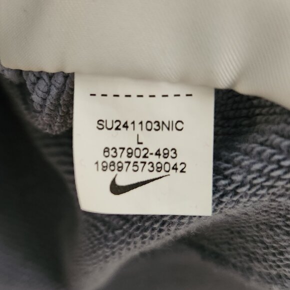 Nike Large Blue Pullover Sweatshirt with Embroidered Swoosh Logo - Picture 4 of 6